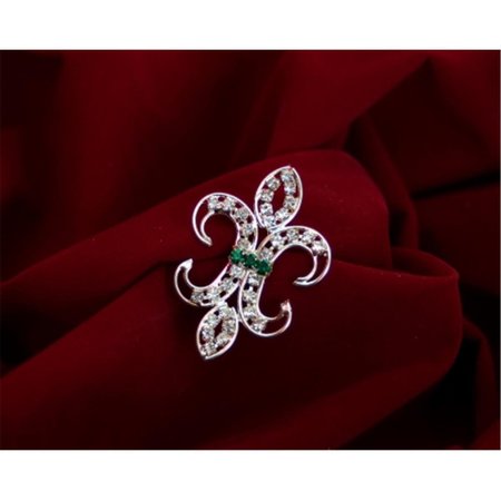 EASYTOORGANIZE 2 Rhinestone Pin Fleur De Lis EA1610437